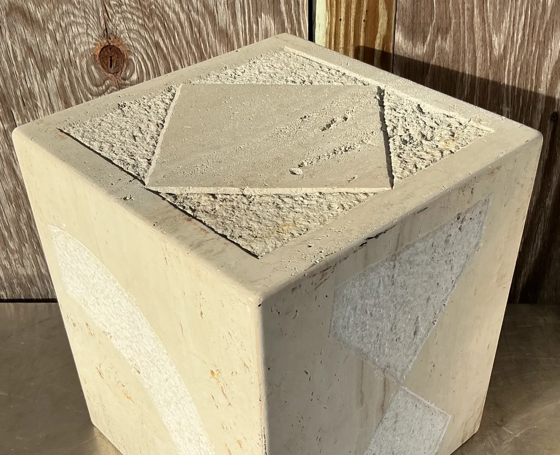 Vintage Coastal Etched Coral Side Table — additional photo 4