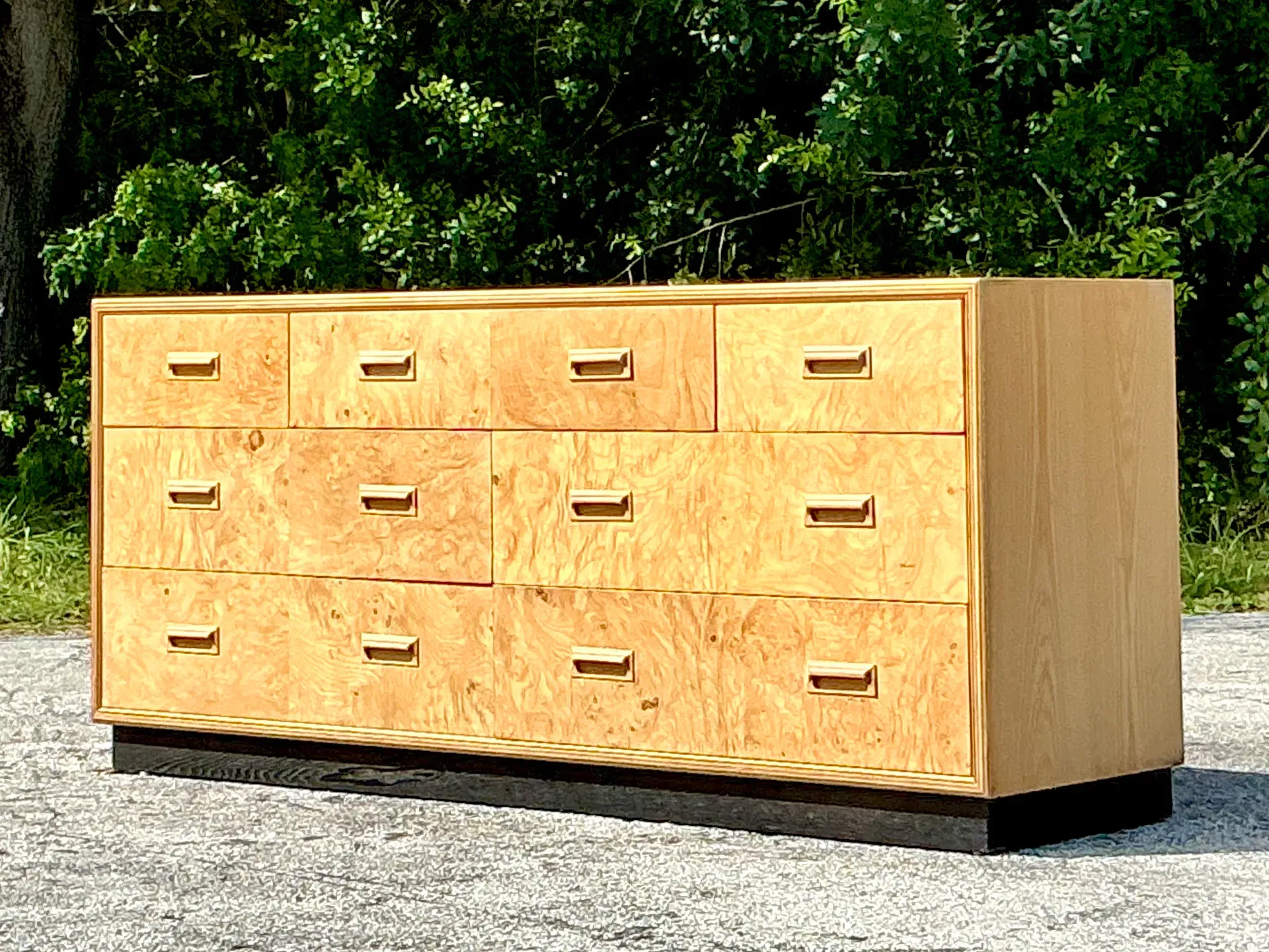 Vintage Boho Henredon Scwne Two Burl Dresser — additional photo 6