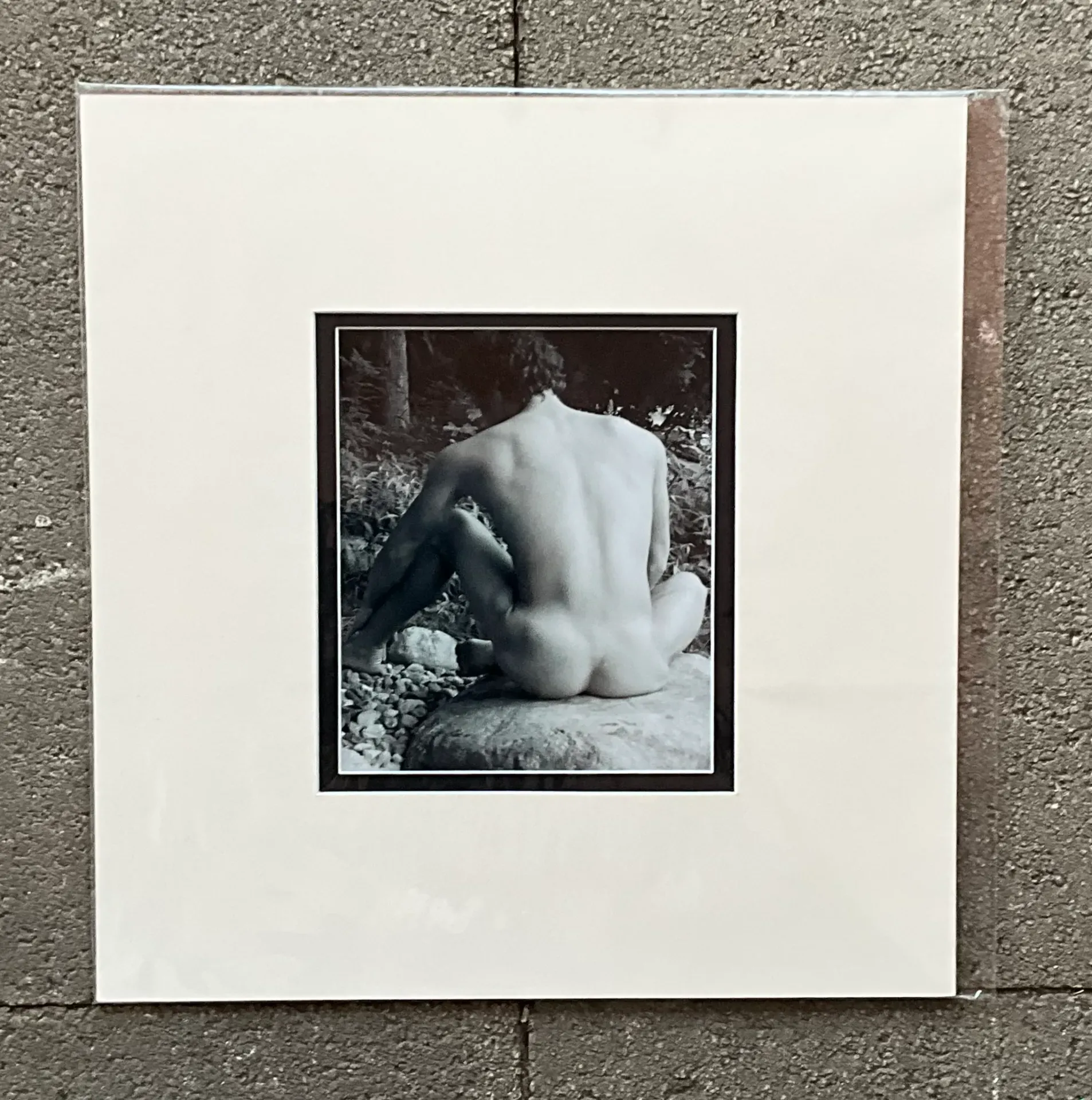 Vintage Boho Original Nude Photograph of Man - Paper, 17.5W x 19.5H — additional photo 6