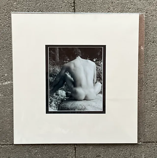 Vintage Boho Original Nude Photograph of Man - Paper, 17.5W x 19.5H — additional photo 6