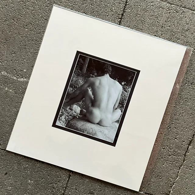 Vintage Boho Original Nude Photograph of Man - Paper, 17.5W x 19.5H — additional photo 5