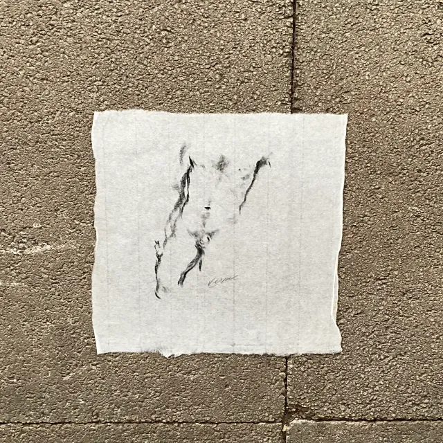 Vintage Boho Nude Sketch of Man — additional photo 6