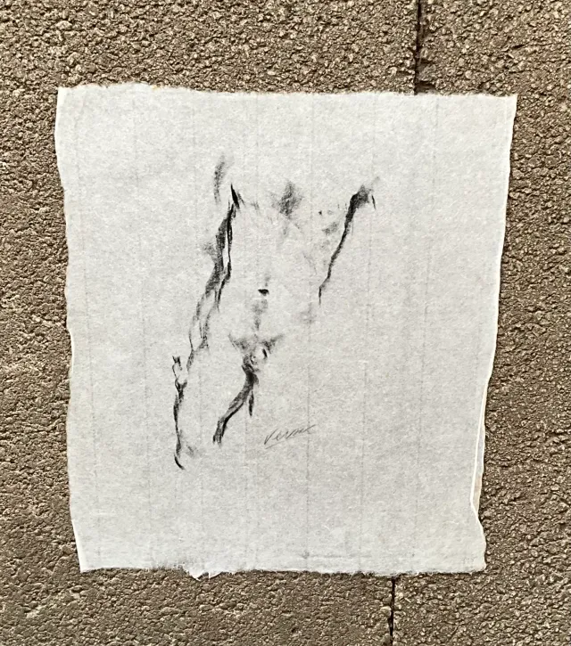 Vintage Boho Nude Sketch of Man — additional photo 2