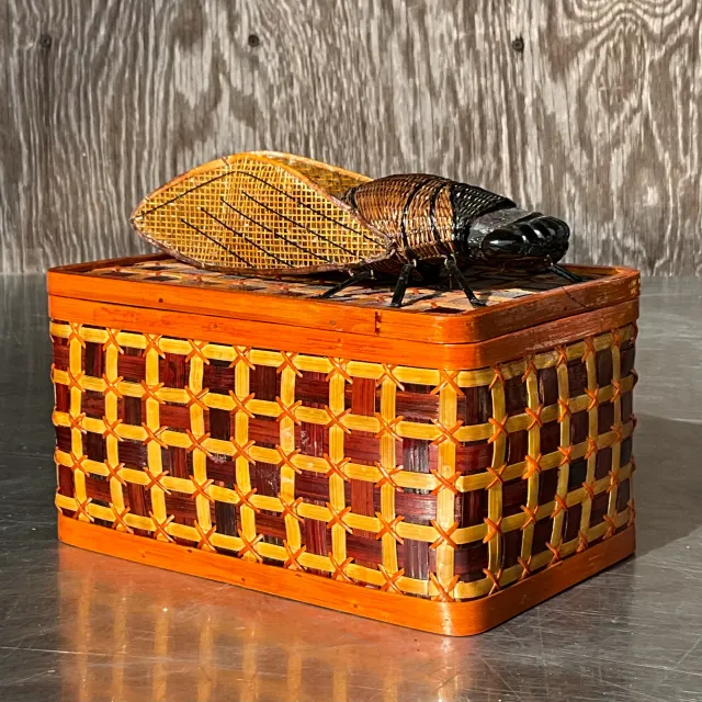 Vintage Shanghai Handicrafts Weave Insect Box — additional photo 3