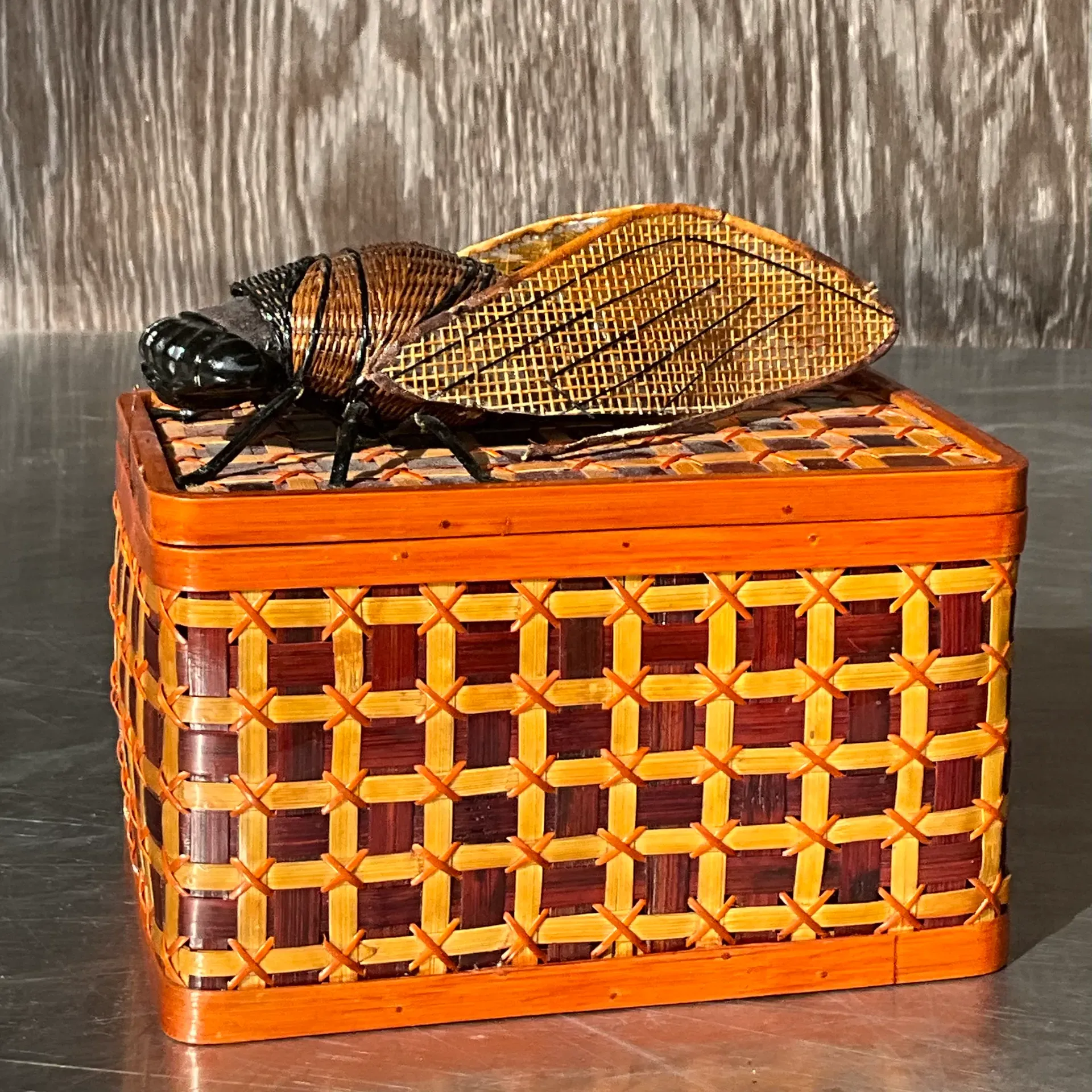 Vintage Shanghai Handicrafts Weave Insect Box — additional photo 4