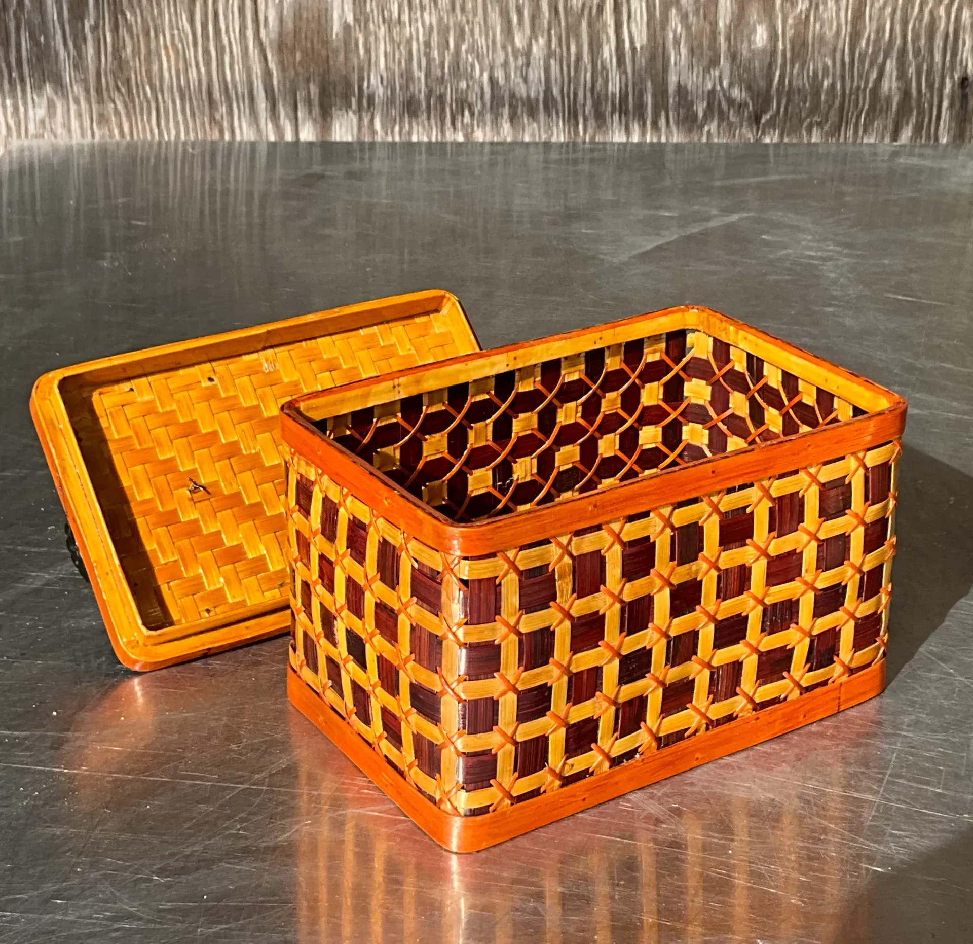 Vintage Shanghai Handicrafts Weave Insect Box — additional photo 2