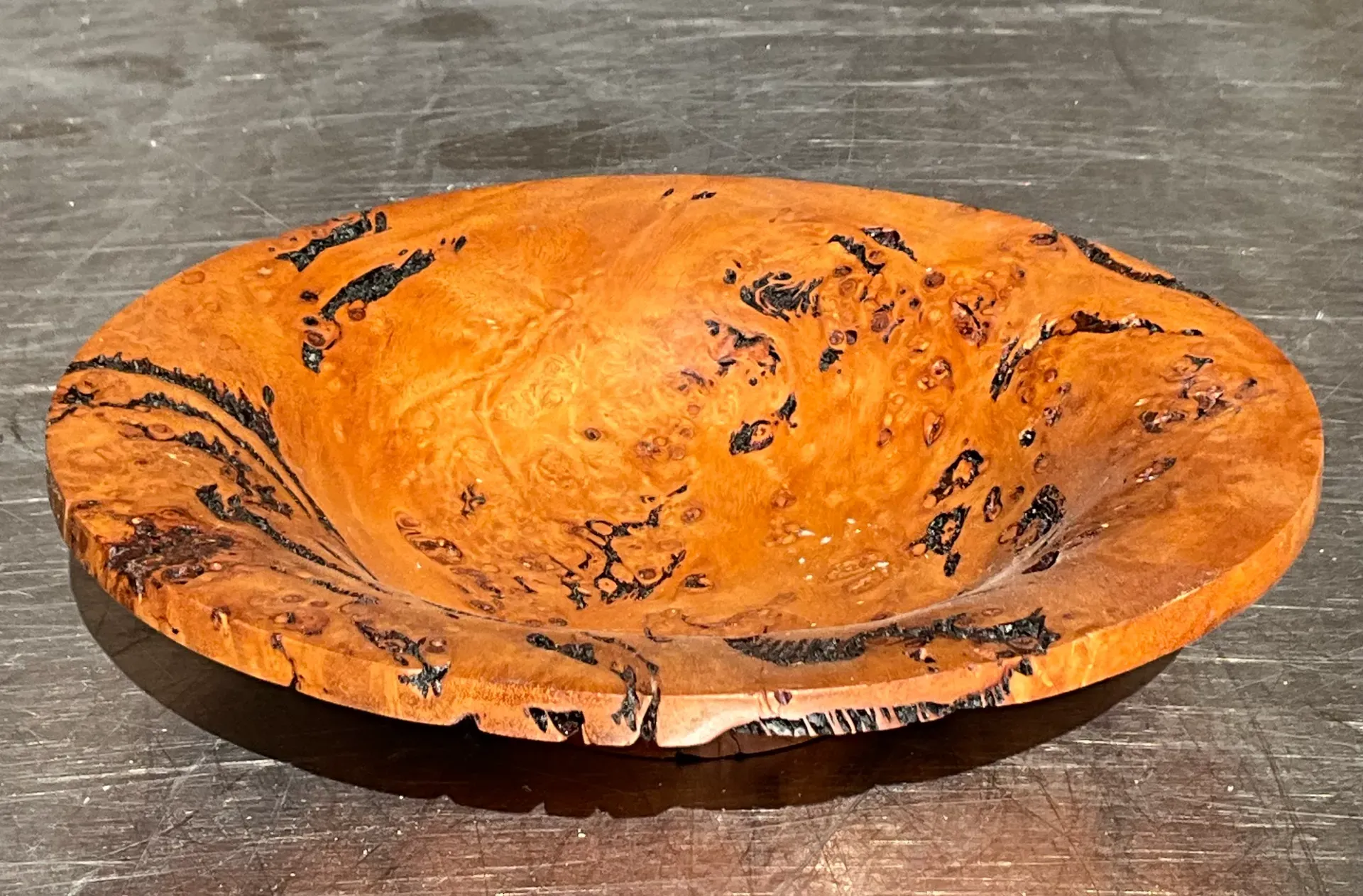Vintage Boho Burl Wood Bowl  — additional photo 2