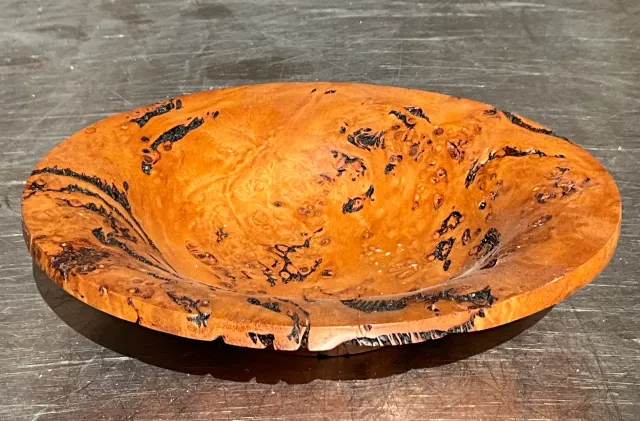 Vintage Boho Burl Wood Bowl — additional photo 2