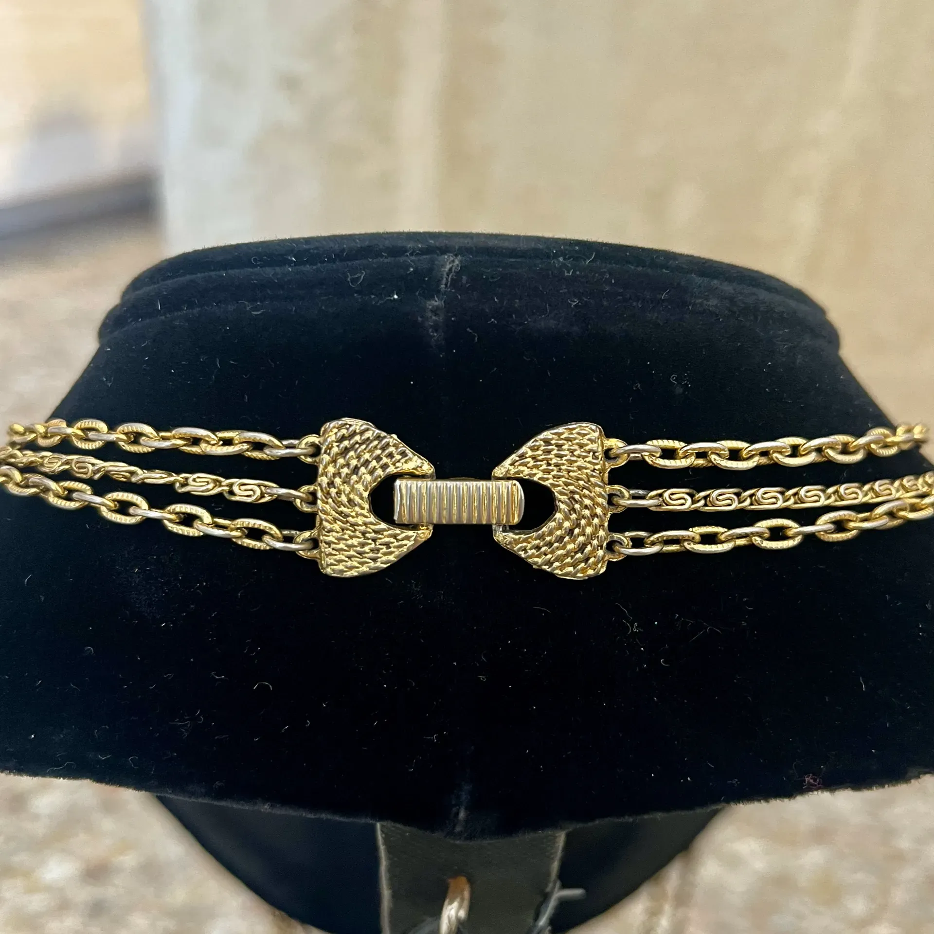 Vintage Goldette Locket/Pillbox Multi Strand Necklace — additional photo 2