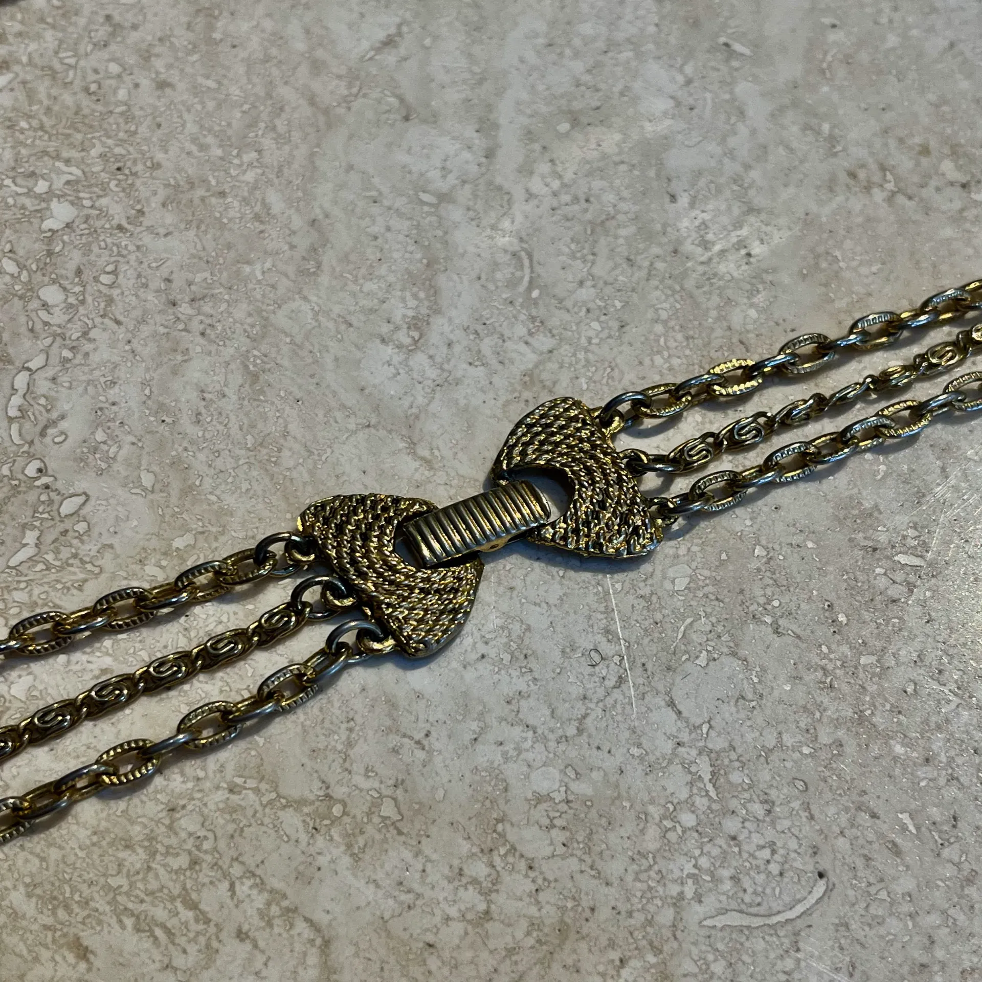 Vintage Goldette Locket/Pillbox Multi Strand Necklace — additional photo 5