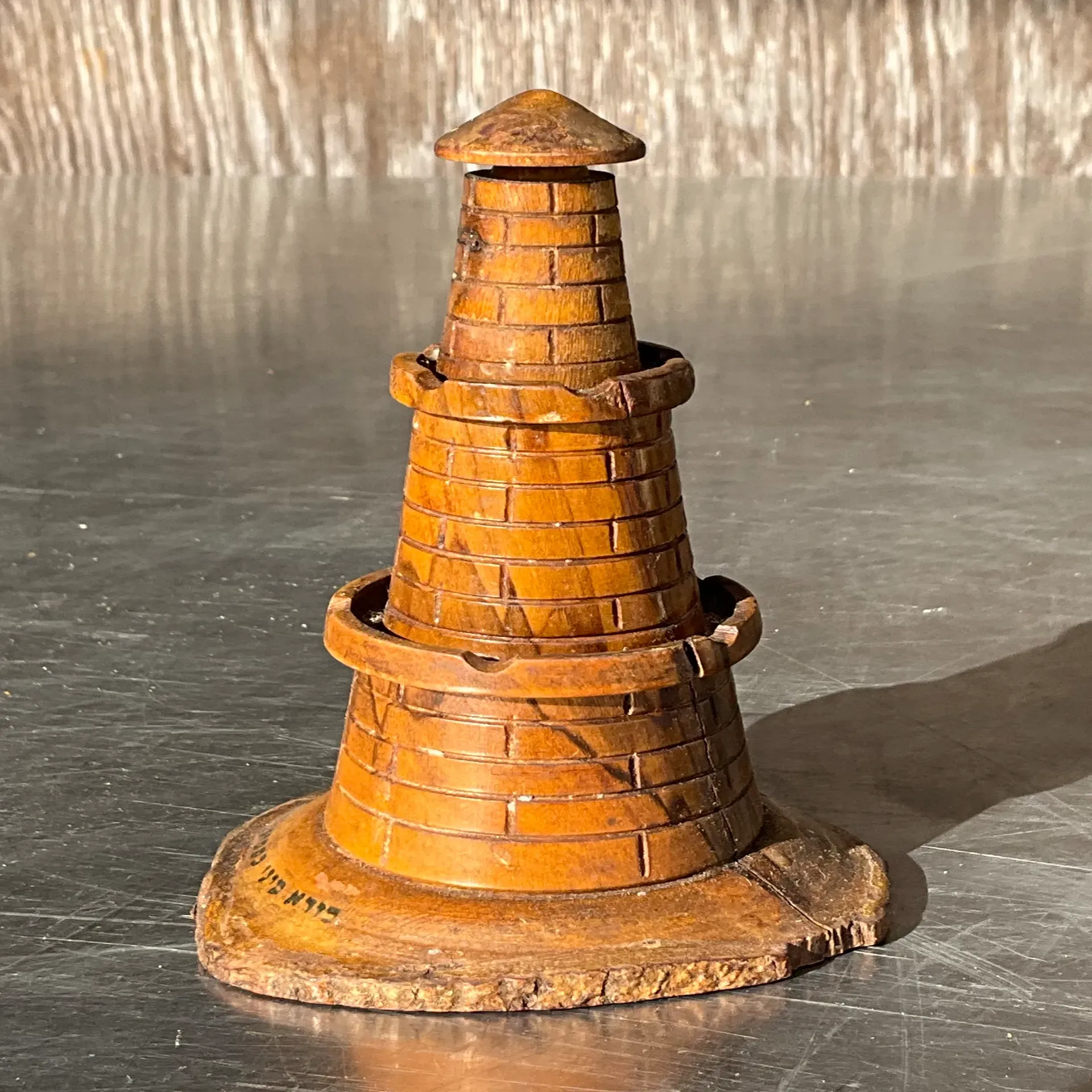 Vintage Boho Wood Carved Lighthouse  — additional photo 5