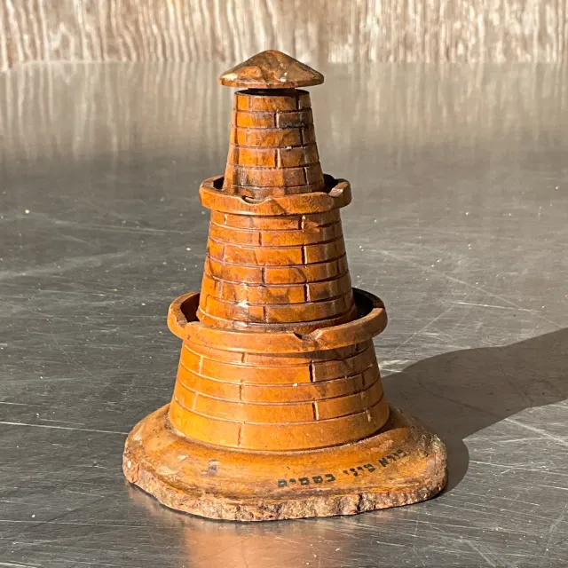 Vintage Boho Wood Carved Lighthouse — additional photo 2