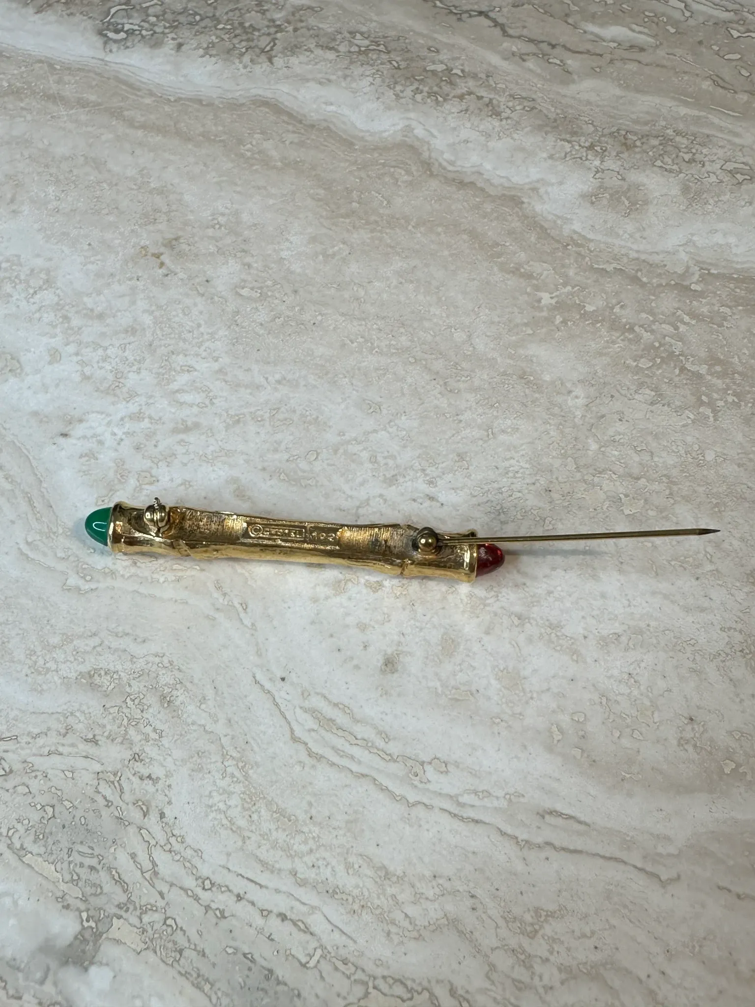  Vintage Chanel Gold Bar Pin — additional photo 2
