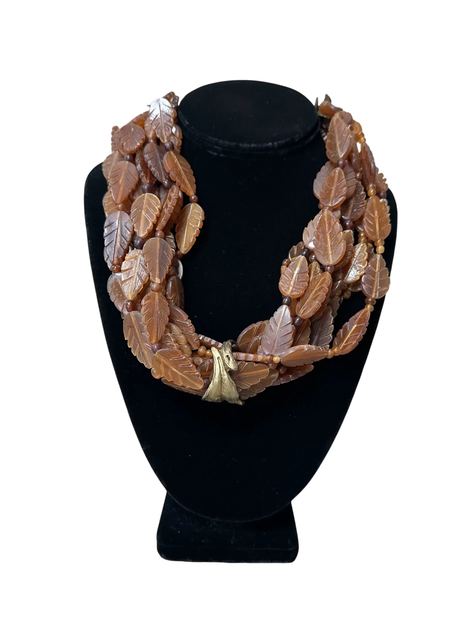 Monumental YSL Leaf Necklace