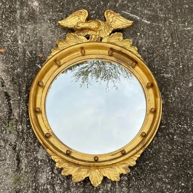 Vintage Regency Gilt Federal Convex Eagle Mirror — additional photo 1