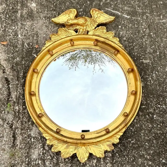 Vintage Regency Gilt Federal Convex Eagle Mirror — additional photo 2