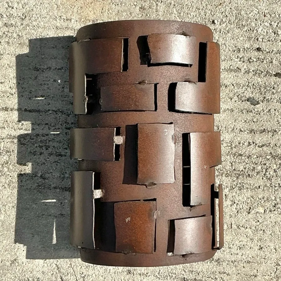 Vintage Boho French Brutalist Wall Sconce — additional photo 1