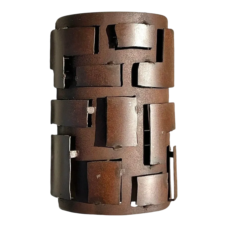 Vintage Boho French Brutalist Wall Sconce