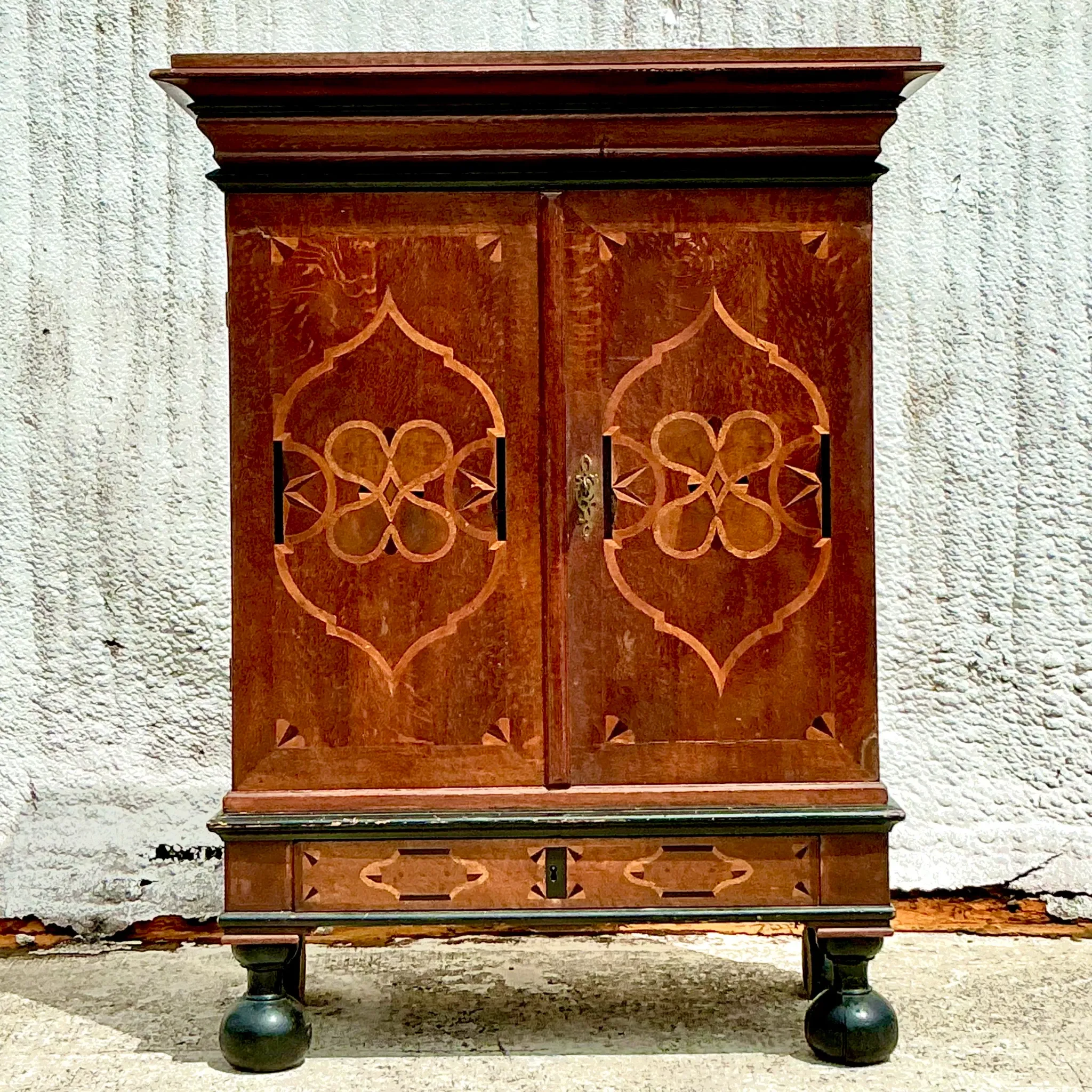 Vintage Dutch Inlay Cabinet — additional photo 1