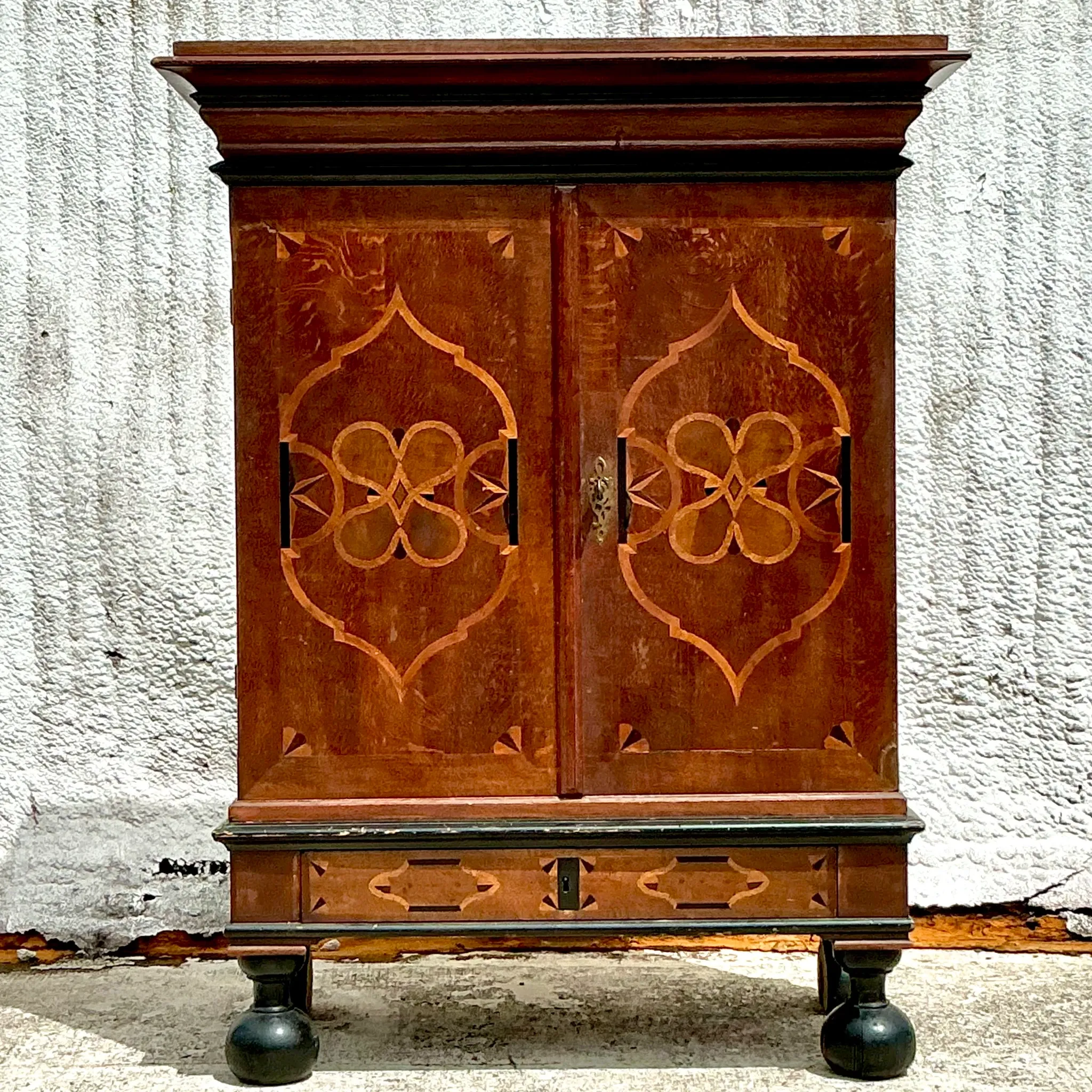 Vintage Dutch Inlay Cabinet — additional photo 2