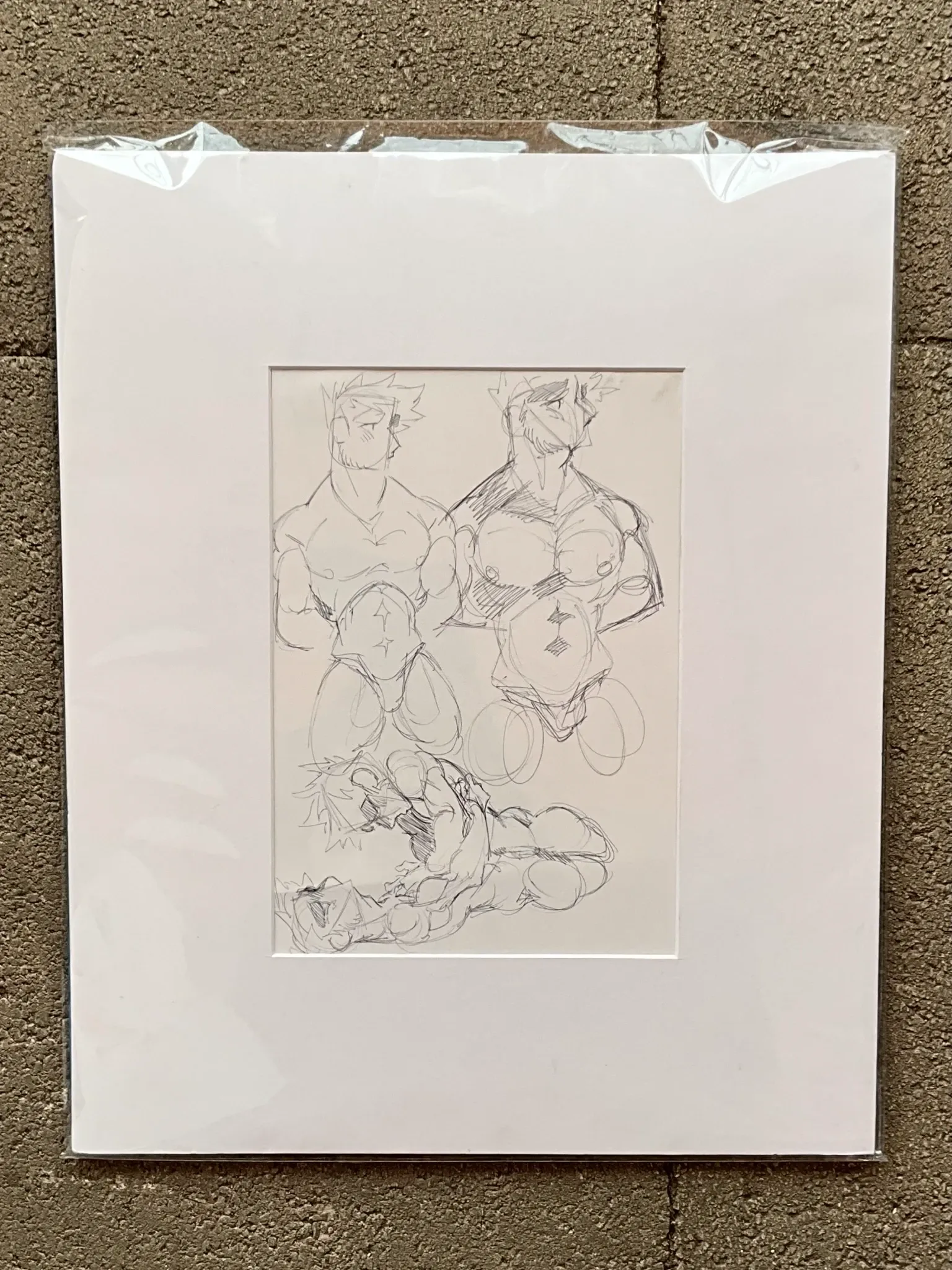 Vintage Boho Sketch of Nude Men — additional photo 7
