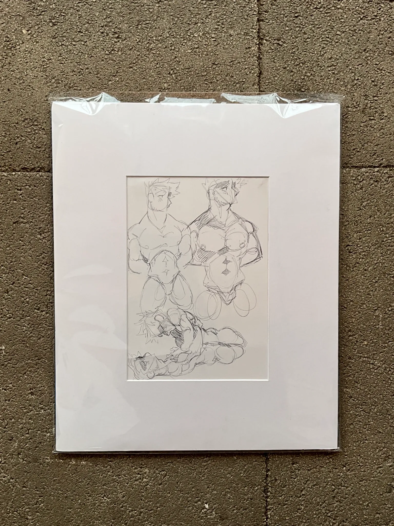 Vintage Boho Sketch of Nude Men — additional photo 6