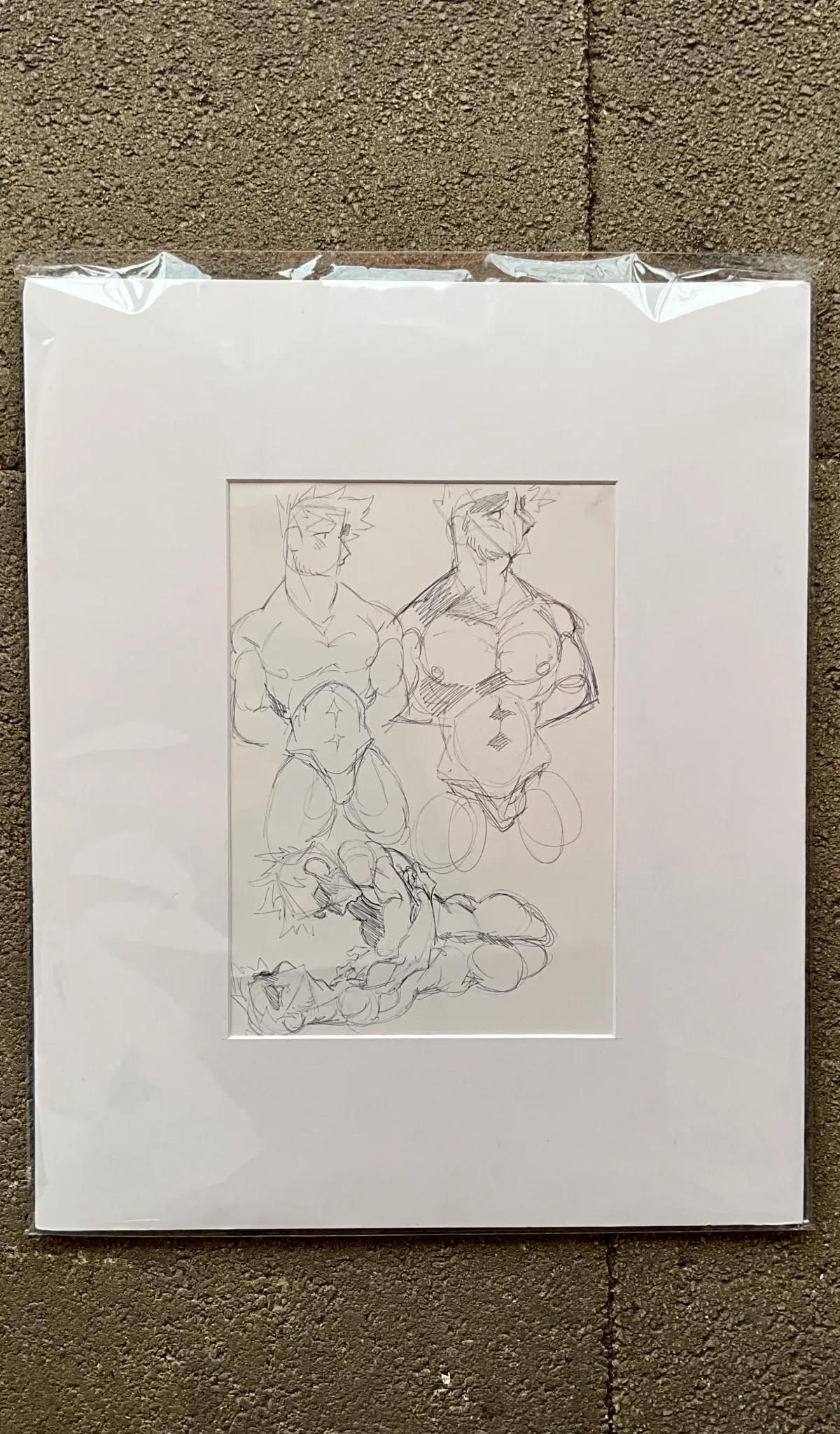 Vintage Boho Sketch of Nude Men — additional photo 6