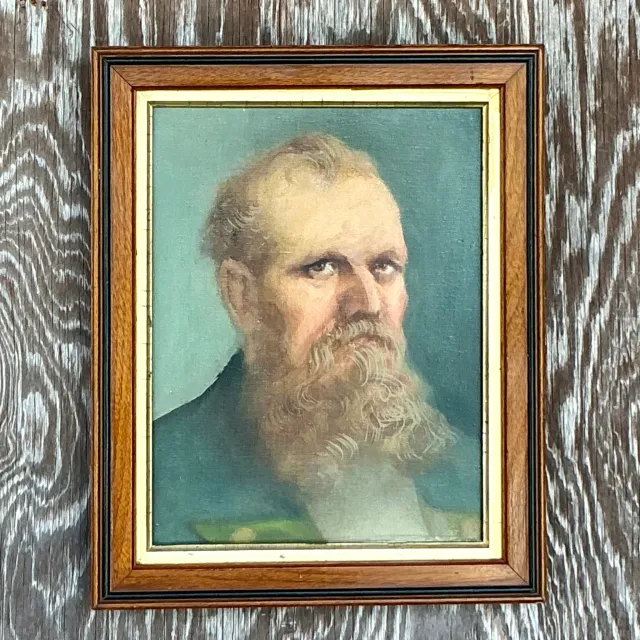 Vintage Boho Original Oil Portrait on Canvas — additional photo 5