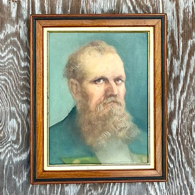Vintage Boho Original Oil Portrait on Canvas — additional photo 3