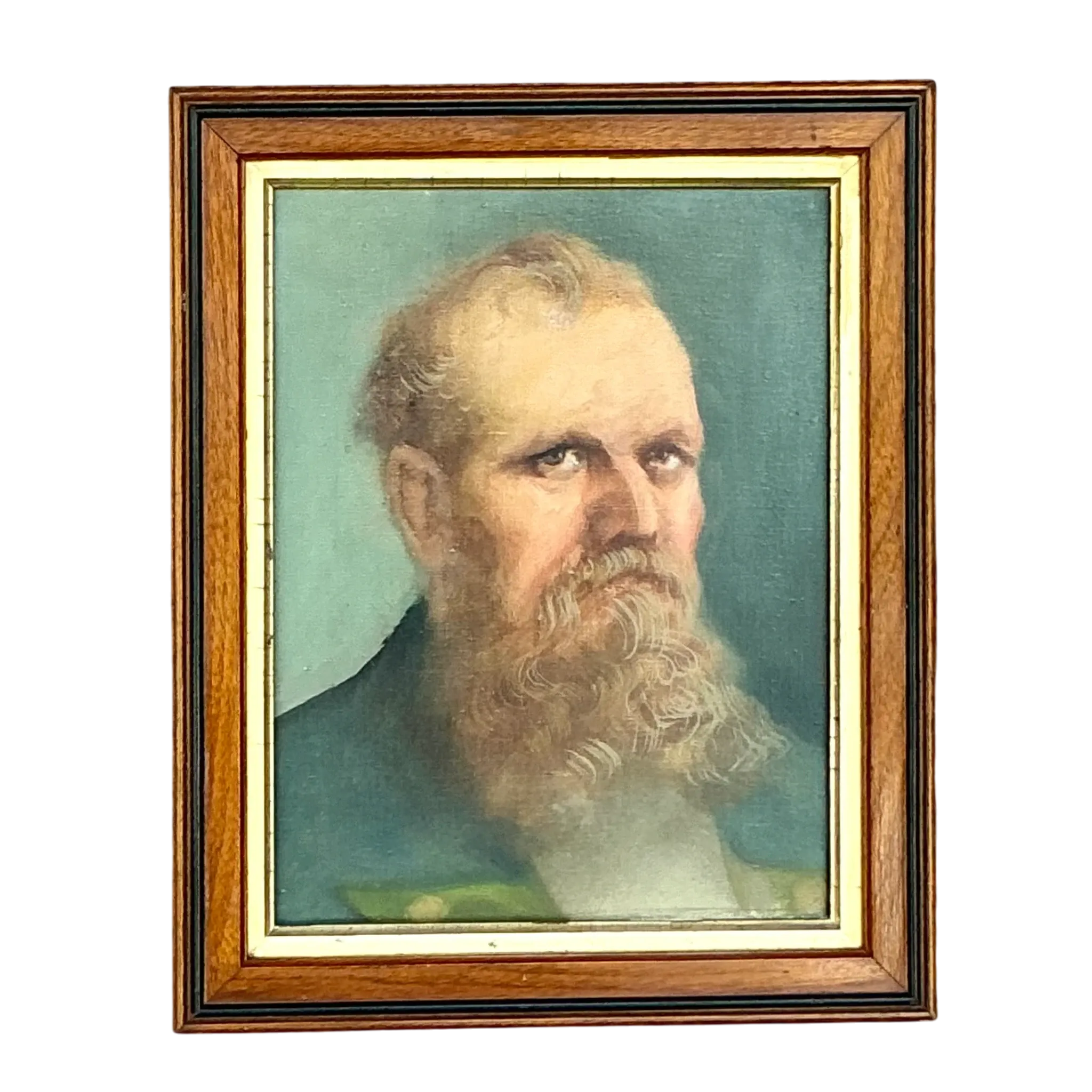 Vintage Boho Original Oil Portrait on Canvas
