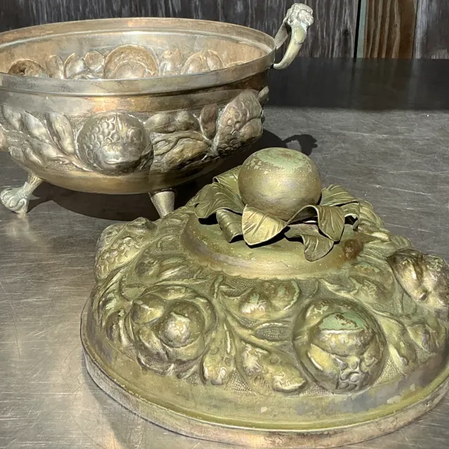 Vintage Patinated Metal Lidded Urn — additional photo 3