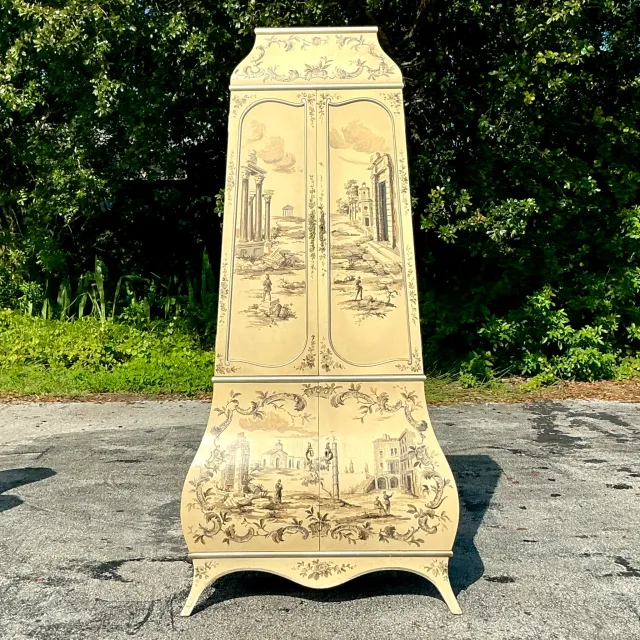 Vintage Boho Painted Grand Tour Cabinet — additional photo 1