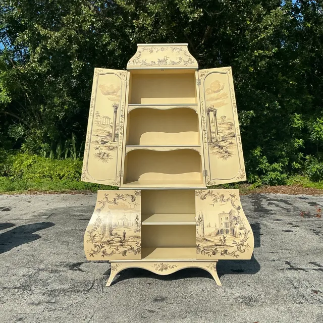 Vintage Boho Painted Grand Tour Cabinet — additional photo 4