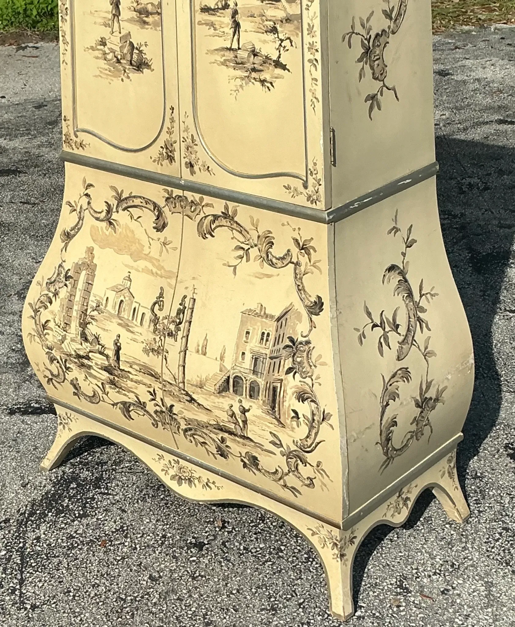Vintage Boho Painted Grand Tour Cabinet — additional photo 6