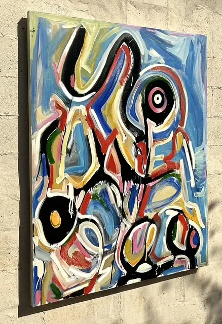 Vintage Boho Monumental Abstract Oil on Canvas — additional photo 5