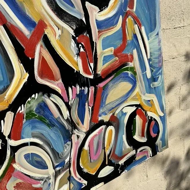 Vintage Boho Monumental Abstract Oil on Canvas — additional photo 7