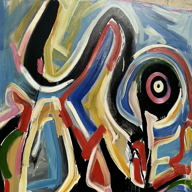 Vintage Boho Monumental Abstract Oil on Canvas — additional photo 8