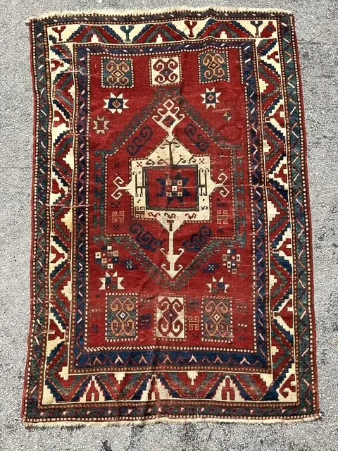 Vintage Boho Woven Wool Rug — additional photo 1