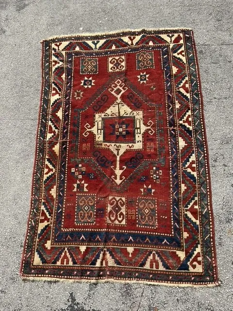 Vintage Boho Woven Wool Rug — additional photo 4