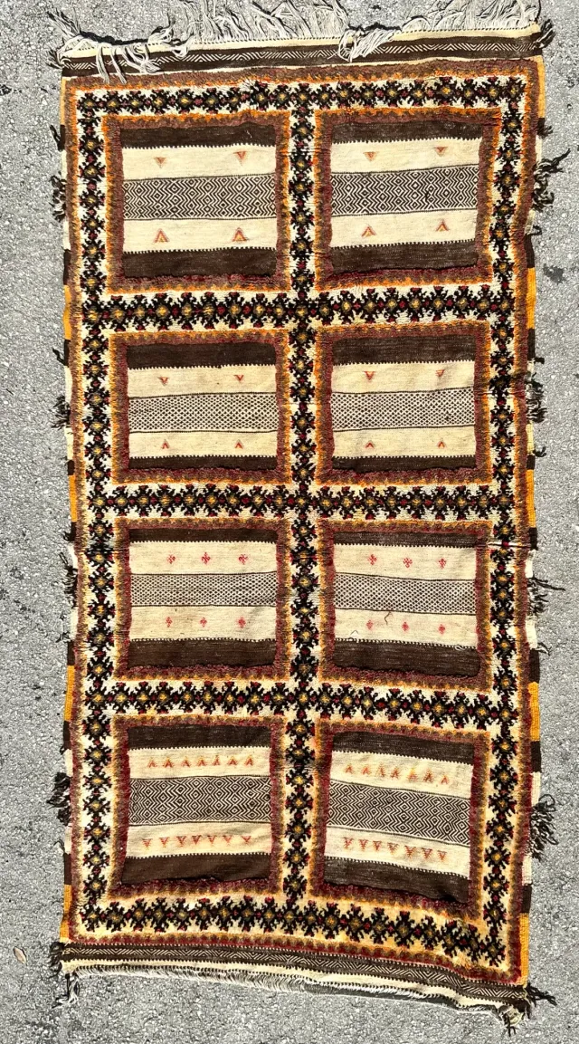 Vintage Boho Turkish Woven Rug — additional photo 2