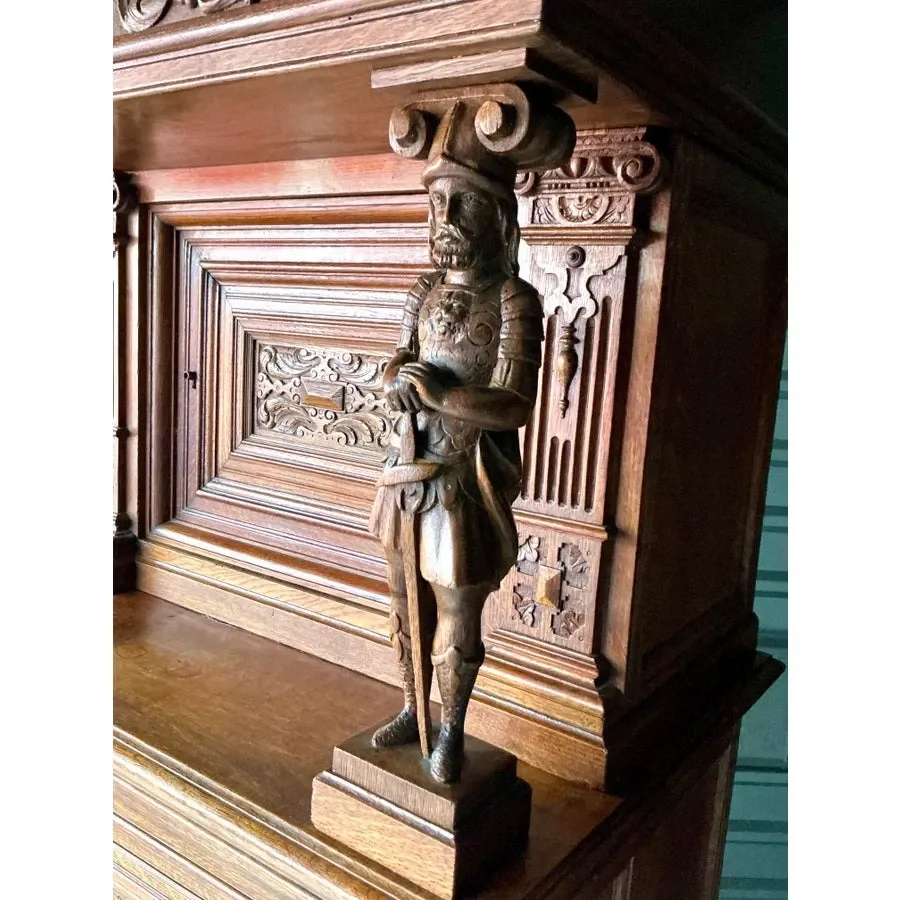 Vintage Boho Hand Carved Dutch Cabinet — additional photo 4