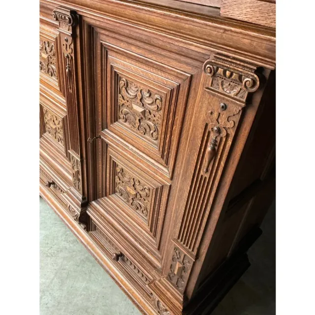 Vintage Boho Hand Carved Dutch Cabinet — additional photo 8