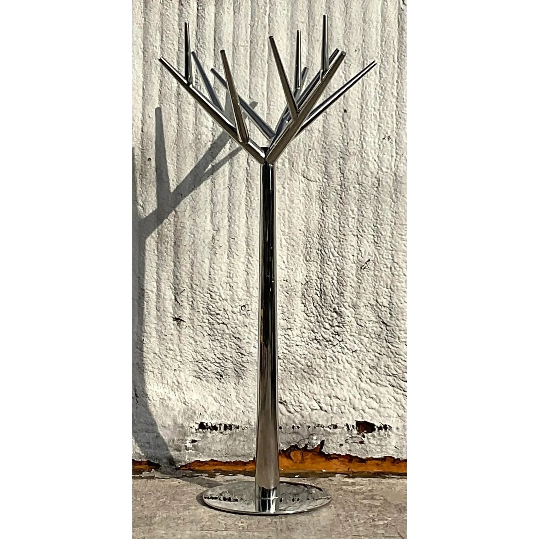 Vintage Contemporary Polished Chrome Tree Coat Rack — additional photo 5