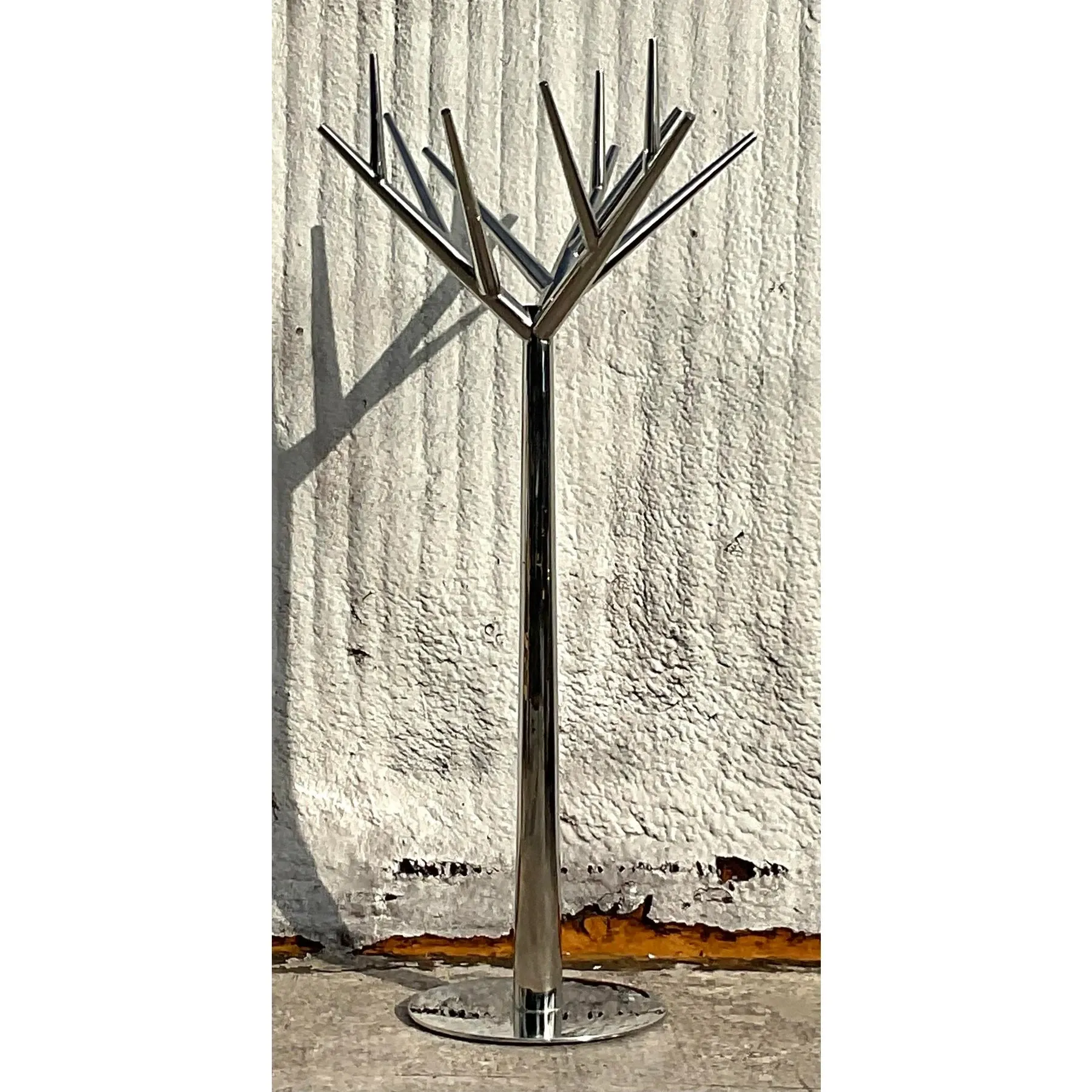 Vintage Contemporary Polished Chrome Tree Coat Rack — additional photo 4