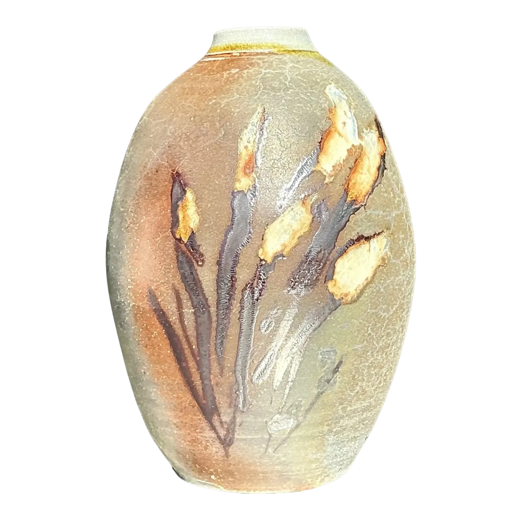 Vintage Boho Studio Pottery Vase - Ceramic, 3.75W x 5.75H