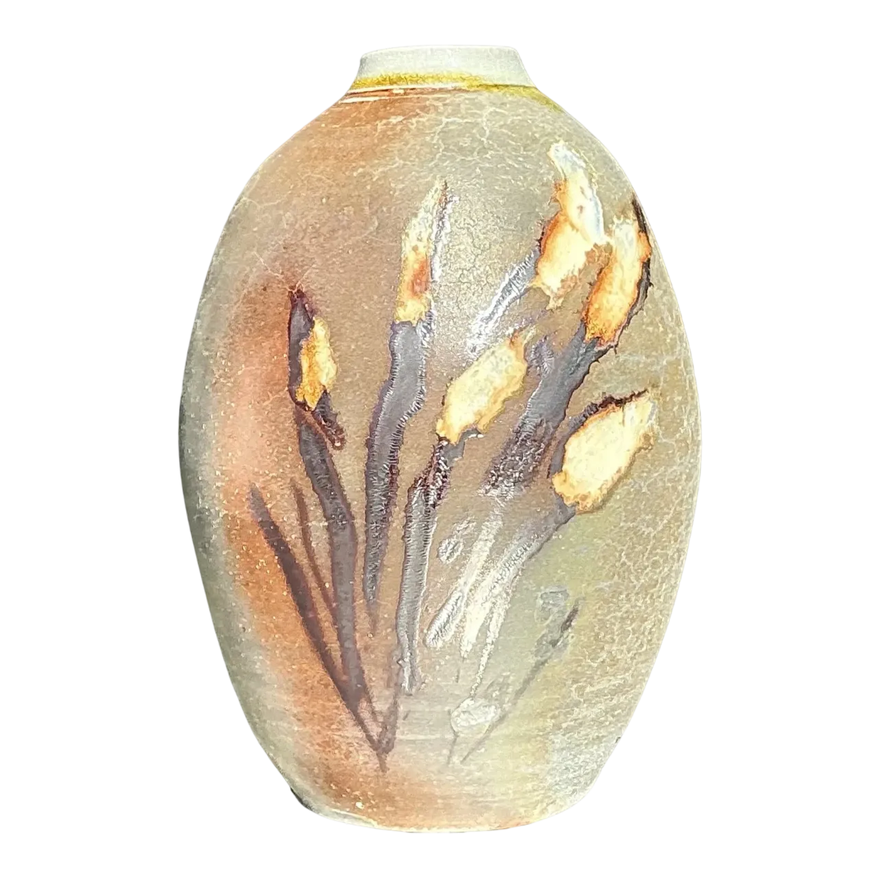 Vintage Boho Studio Pottery Vase - Ceramic, 3.75W x 5.75H