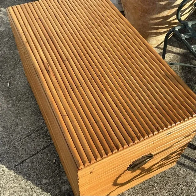 Vintage Coastal Pretzel Rattan Trunk — additional photo 3