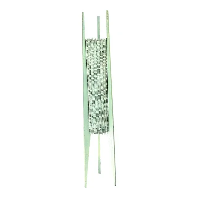 Vintage Coastal Mid-Century Modern Woven Rattan Table Lamp — additional photo 3