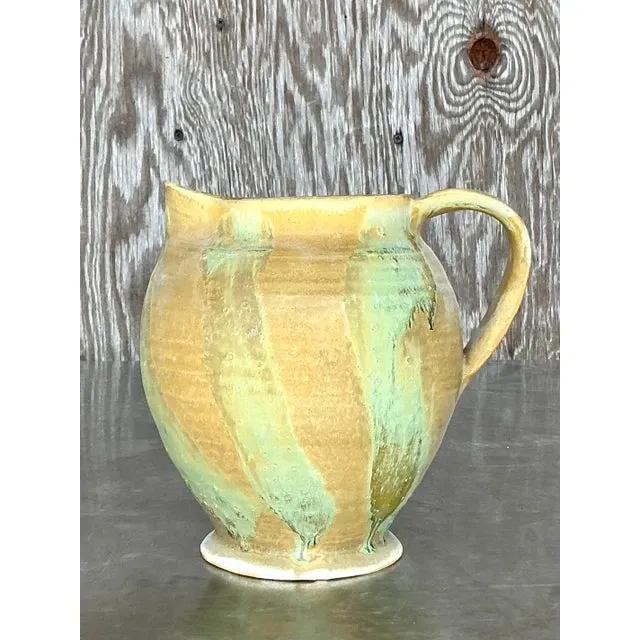 Vintage Boho Original Studio Pottery Pitcher — additional photo 5