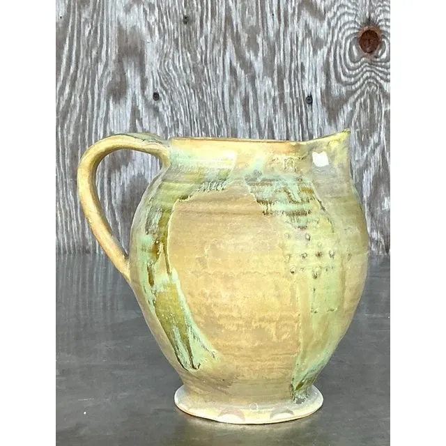 Vintage Boho Original Studio Pottery Pitcher — additional photo 6